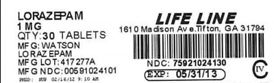 Lorazepam 1 mg Tablets (Lorazepam 1mg)